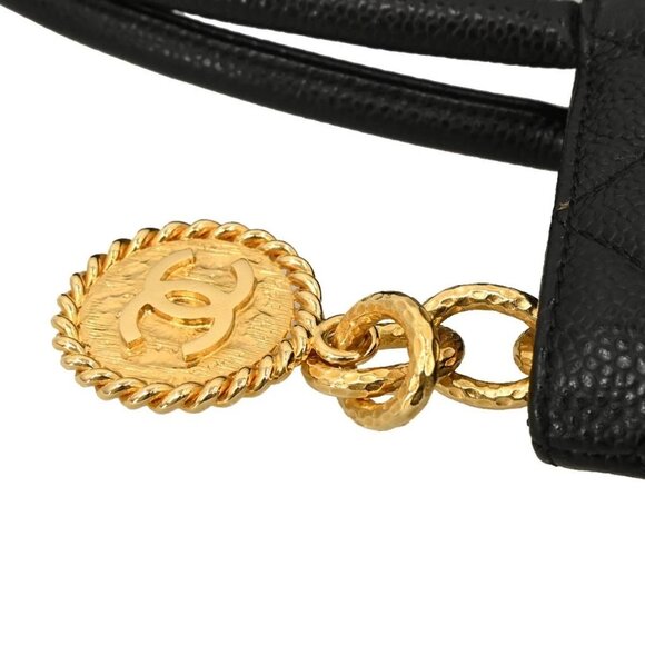 Chanel Black Calfskin Medallion Tote Handbag 155095 - Picture 5 of 10